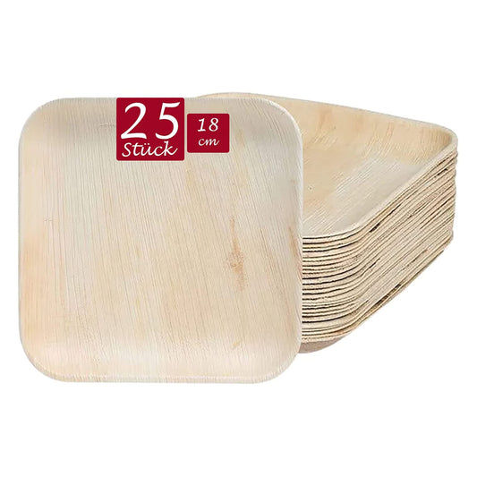 Palm leaf plates 25 pieces (compostable and biodegradable)